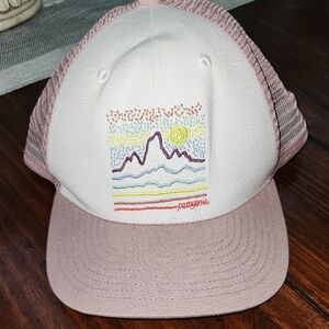 Patagonia Muted Berry and White Mesh Trucker Cap